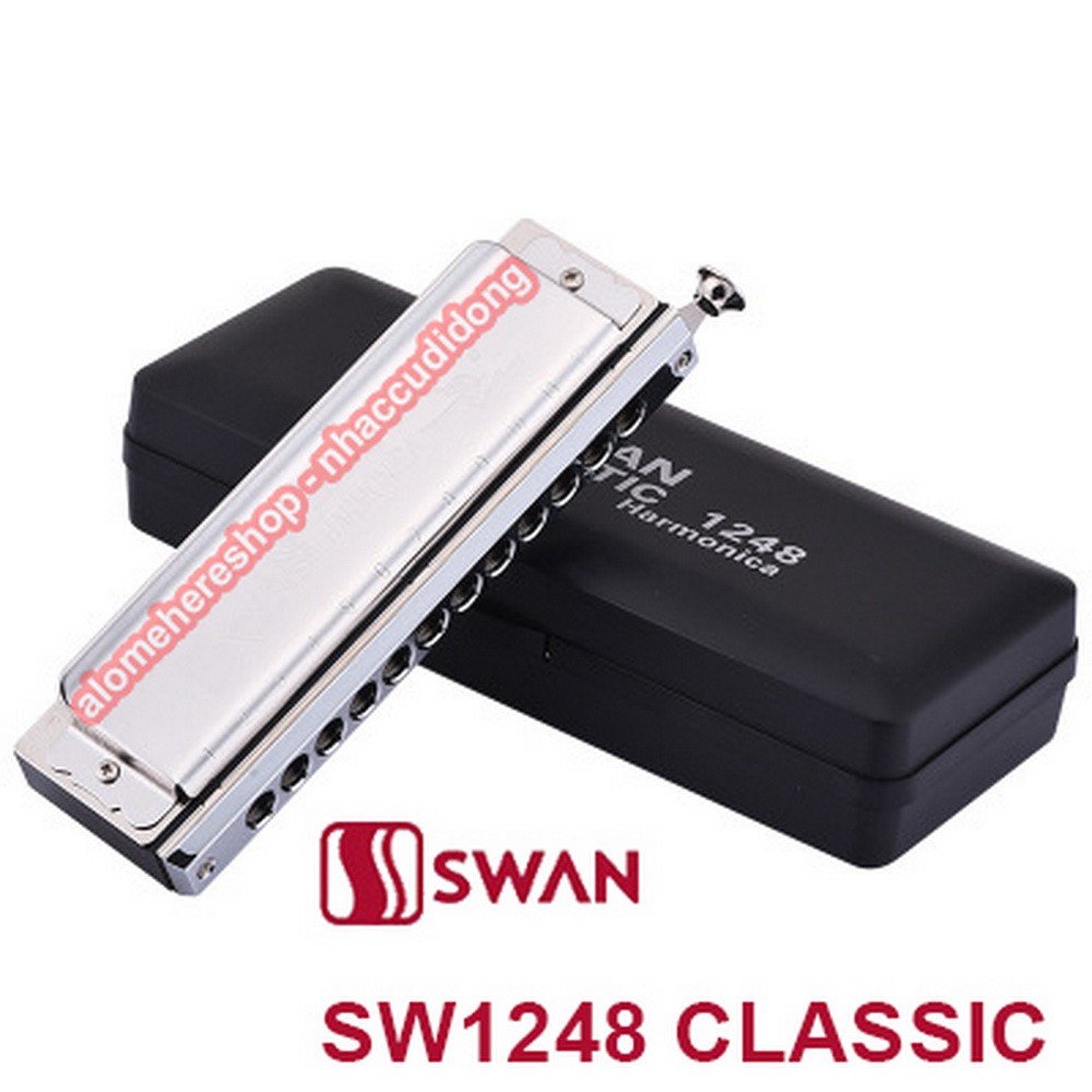 Kèn Harmonica Chromatic Swan SW1248 Phiên Bản Cổ Điển Classic Dành Cho Các Bạn Thích Hoài Cổ