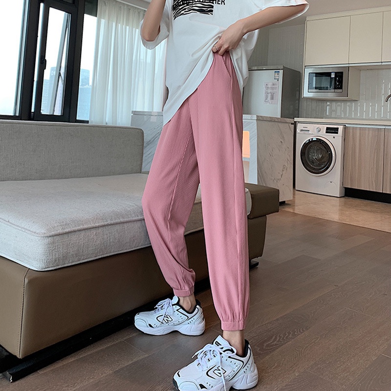 Quần thể thao IELGY dáng rộng lụa lạnh chống muỗi thời trang cho nữ