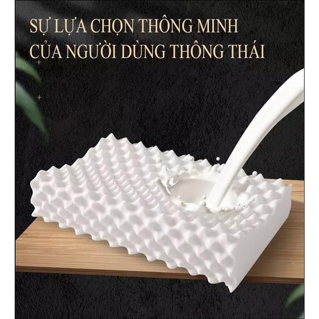 Gối cao su non mặt xù cao cấp chống đau mỏi vai gáy,mềm mượt và sành điệu, có khóa kéo tiện lợi được giấu tinh tế