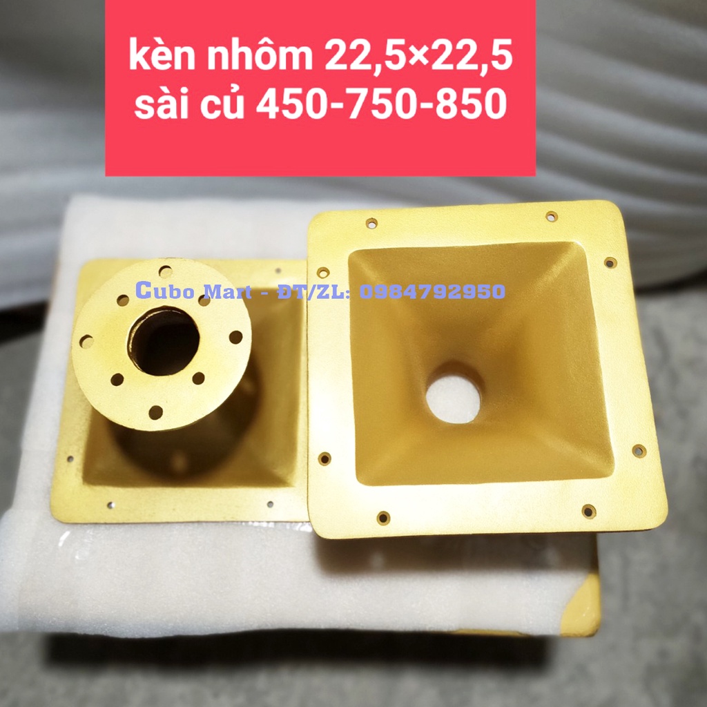 Họng Kèn Nhôm Bích Bắt ốc Loa Treble Kèn, KT Mặt  22.5x22.5cm, Lắp Củ Treble  450, 750, 850 - Cubo Mart