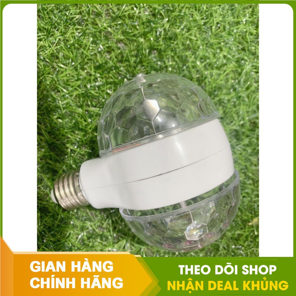 đèn cầu xoay vũ trường, quẩy theo nhạc, đèn led sáng xoay quán bar E27