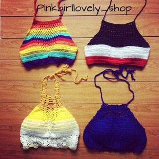 Bikini áo móc len
