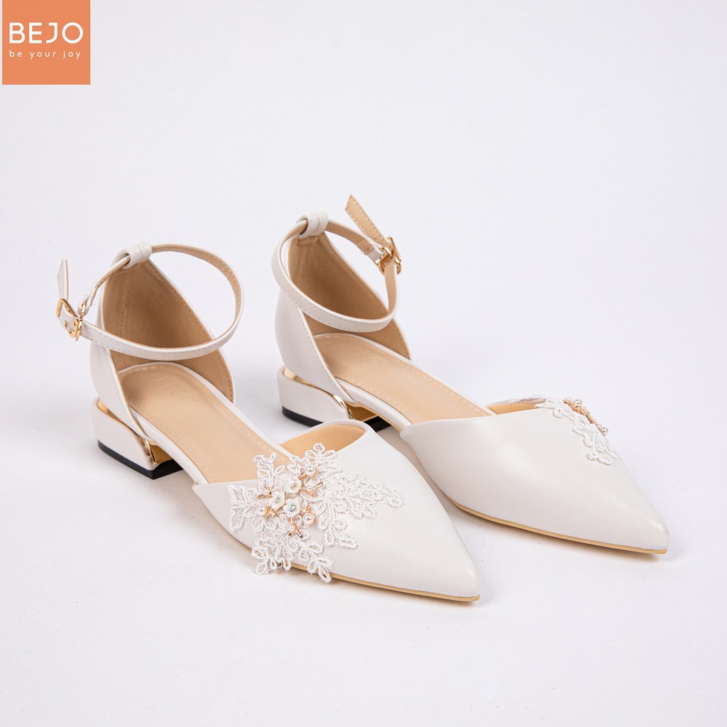 GIÀY CƯỚI - GIÀY CÔ DÂU BEJO H78.3P REN HOA - WEDDING SHOES