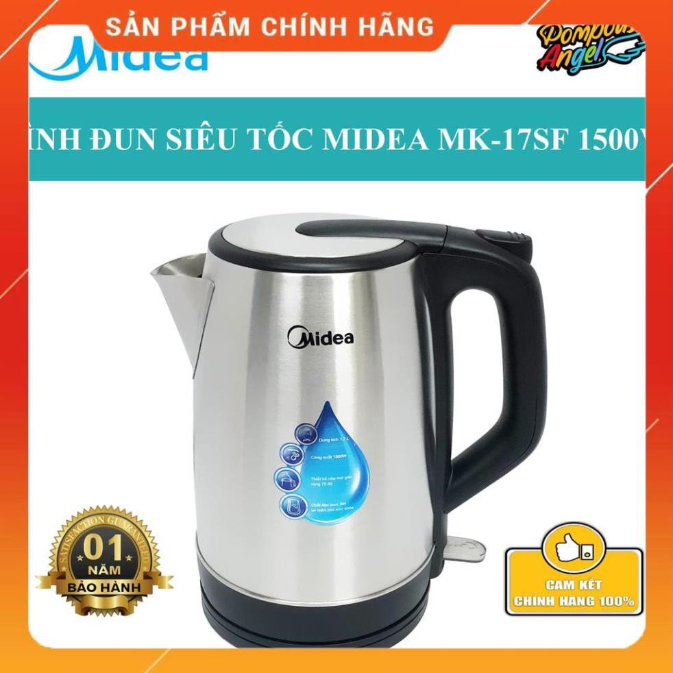 Bình đun siêu tốc MIDEA MK-17SE/SF [ Hàng chính hãng - Bảo hành 12 tháng ]