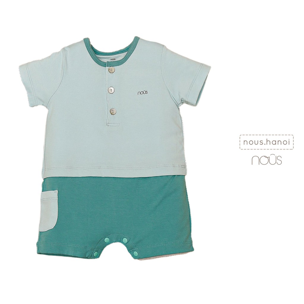 Body Cộc Nous Xanh Bạc Hà (Size 3-6 Tháng Đến 9-12 Tháng)