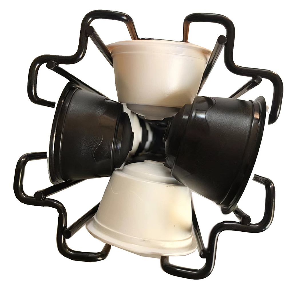 [huite]Metal Black Coffee Capsule Storage Rack Coffee Pods Holder Iron Chrome Plating Stand