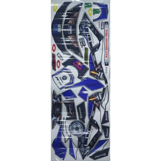 Tem Decal Yamaha R15 Xanh GP Cho Mũ Fullface, Mũ Fullface LS2 FF353