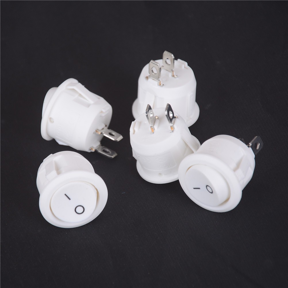 Set 5 Công Tắc Bật / Tắt Mini Tròn 2 Chấu 20mm 12V