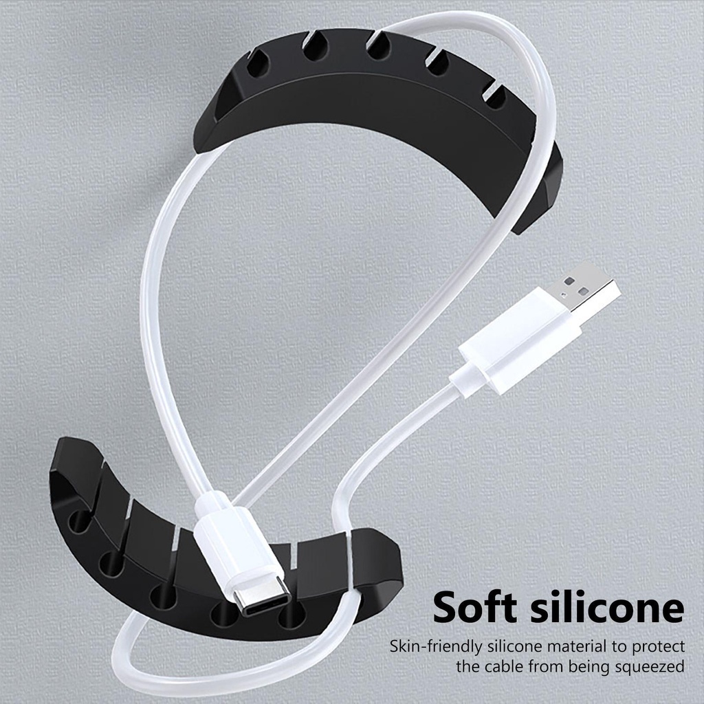 MAGIC New Wire Organizer Headphone Silicone Acrylic Cable Winder Clips Tidy|Desktop USB Cable Holder/Multicolor