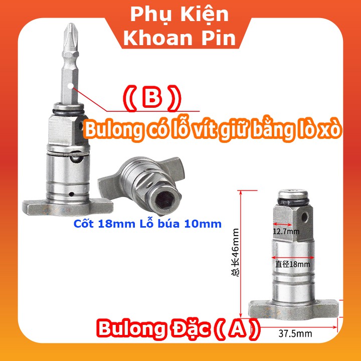 Đầu chữ T thay thế cho máy siết bulong khẩu 1/2 inch (12.7mm) 2 trong 1