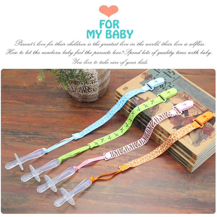 Dây đeo ti giả và nướu ngậm cho bé dài 44cm có thể điều chỉnh được độ dài Shop Bố Soup