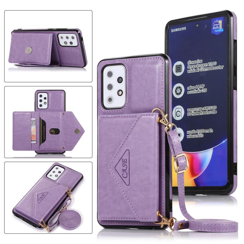 Ốp Điện Thoại Chống Sốc Có Ngăn Đựng Thẻ Và Dây Đeo Cho Samsung A13 5G A33 5G A53 5G A73 5G A41 M31 M11 M31S M51