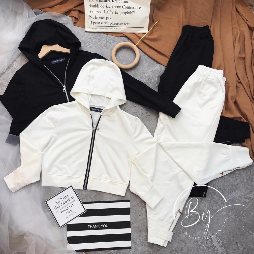 Bán sỉ bộ Umi nữ croptop có mũ cho nữ