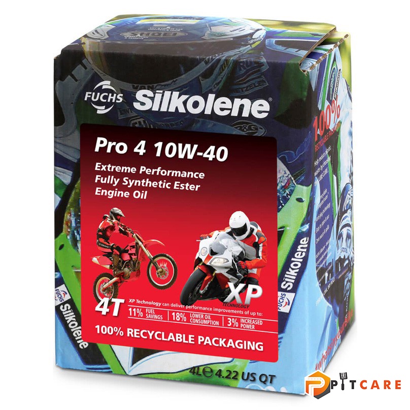 Nhớt Fuchs Silkolene Pro 4 10W40 10W30 Tem UK 3 Lớp Nhập Khẩu Chính Hãng