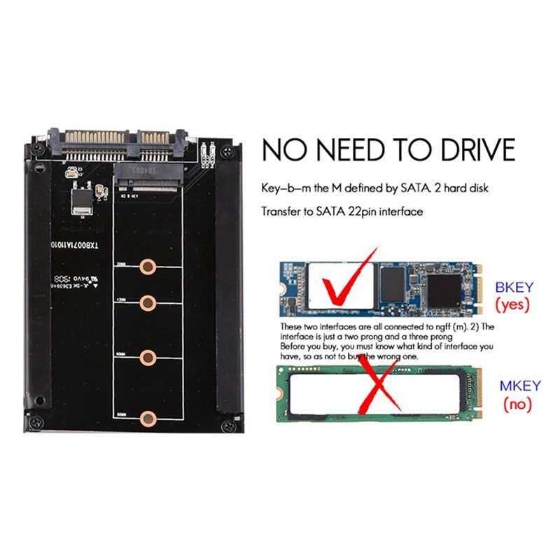 Card Mở Rộng Chuyển Đổi M.2 Sang Sata3.0 2.5 Inch Ssd Thẻ | BigBuy360 - bigbuy360.vn
