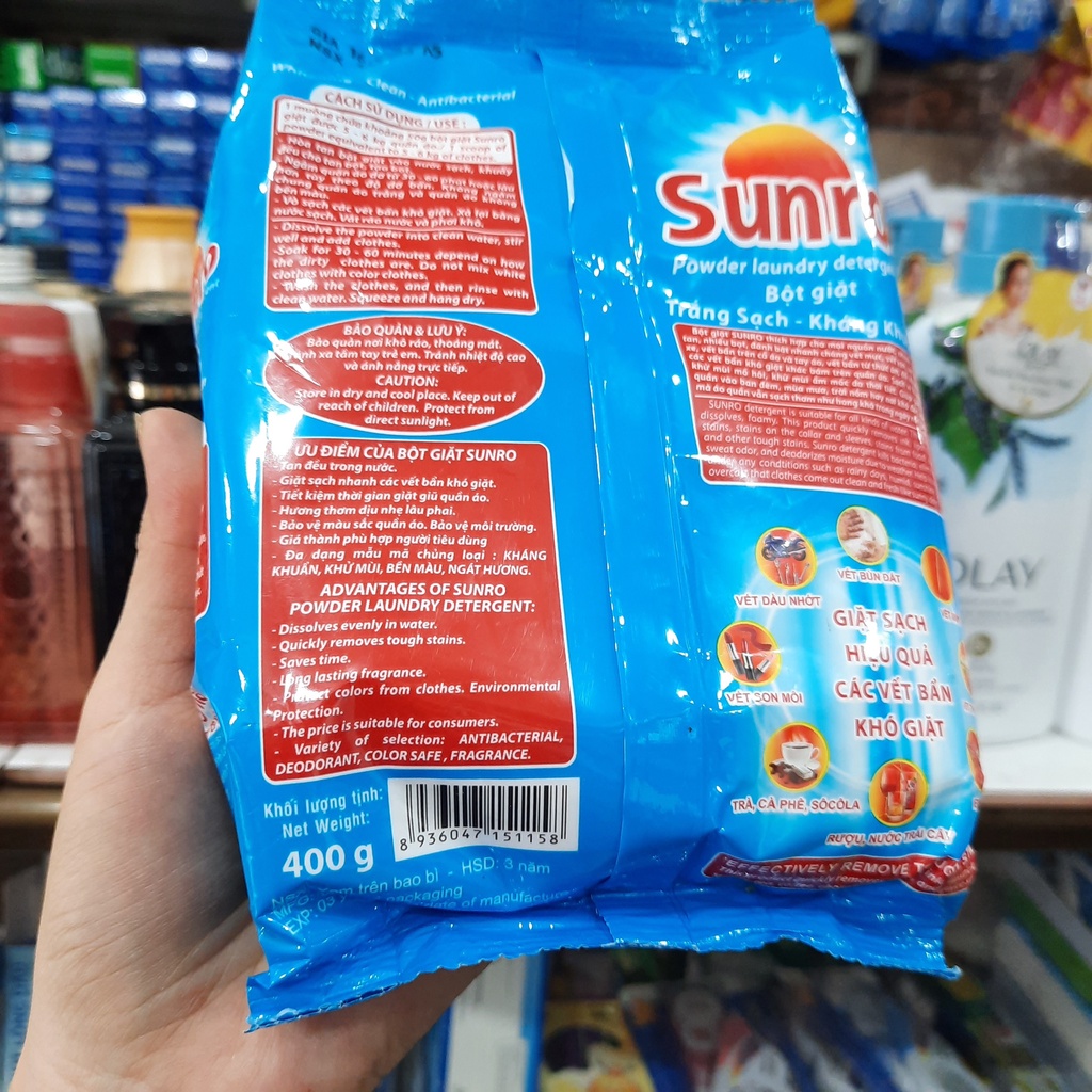 Bột Giặt SUNRO 400G