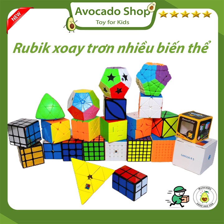 Rubik MoYu Meilong, QiYi 2x2 3x3 4x4 5x5 6x6 7x7 2x2x3 Megaminx Pyraminx Skewb Axis Ivy Puppet Fisher Maple Leaf cao cấp