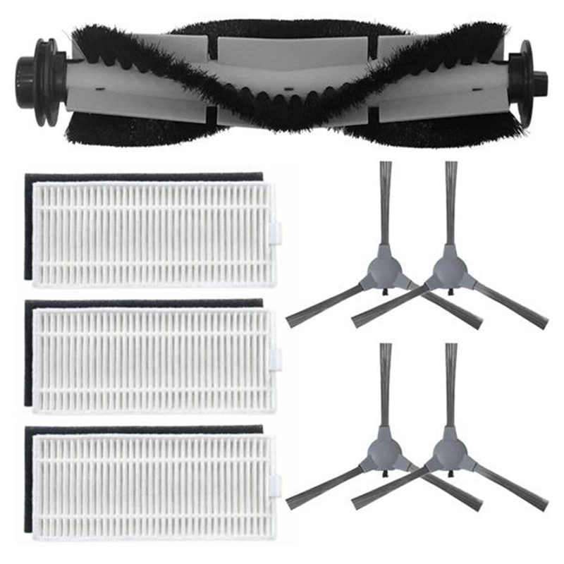 Bộ bàn chải chính và màng lọc cho robot hút bụi Coredy R550 R500+ R600 R650 R750