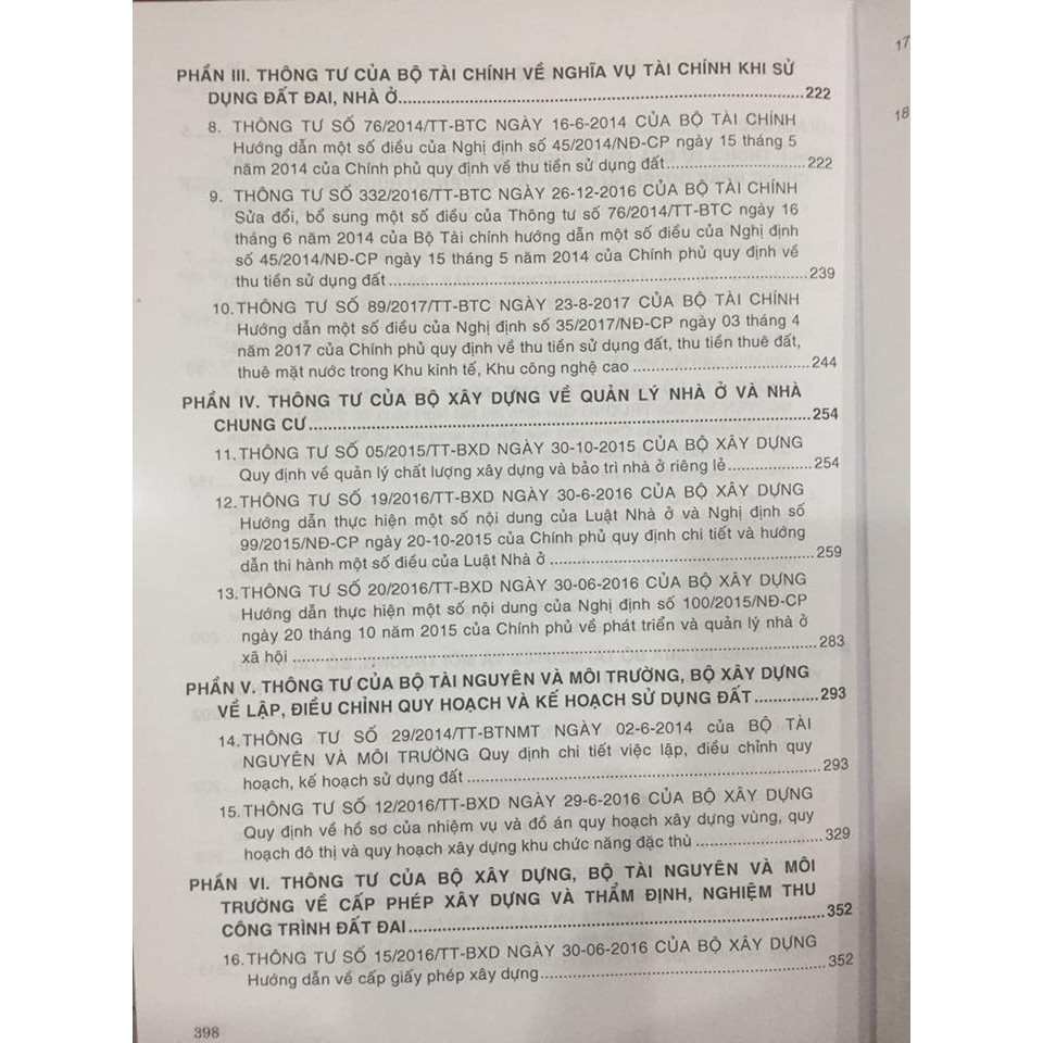 Sách- Các thông tư hướng dẫn chi tiết của bộ tài nguyên môi trường, bộ xây dựng, bộ tài chính về đất đai, nhà ở từ 2014 | BigBuy360 - bigbuy360.vn