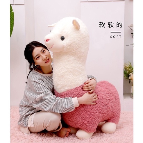 Lạc đà Alpaca nhồi bông dễ thương cỏ - Đồ chơi sang trọng cừu búp bê - Quà tặng 8/3, quà tặng sinh nhật