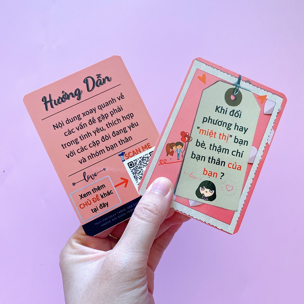 Bộ Bài Cặp Đôi Tình Yêu Thấu Hiểu 59 Lá Bài Cho Buổi Hẹn Hò Gặp Mặt Với Crush Giúp Tìm Hiểu Nhau TINHYEU