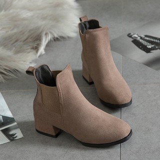 1109BD- Giày boot da lộn thời trang nữ