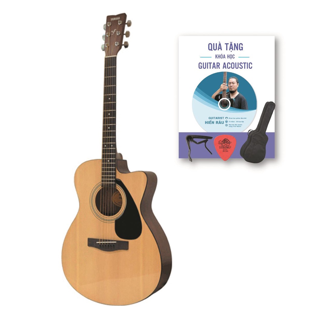 Đàn Guitar Acoustic Yamaha FS100C Chính Hãng Tặng Kèm Bao Đàn,Capo, Pick, Ty Chỉnh Cần