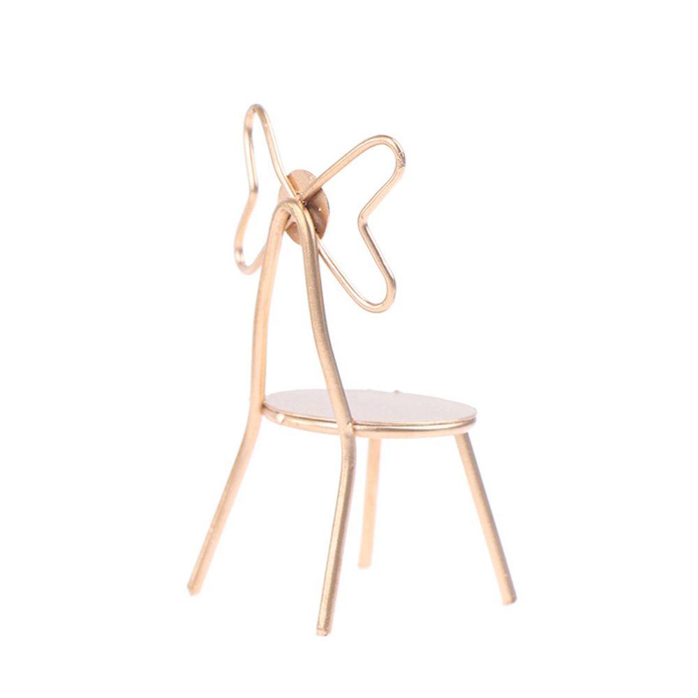 Ghế Kim Loại Mini Trang Trí Nhà Búp Bê