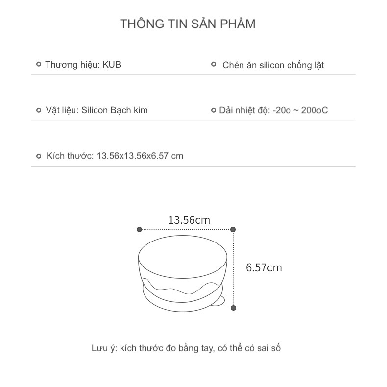 Chén Bát Ăn Dặm Silicon Chống Trượt Có Giác Hút Thiết Kế Nguyên Khối