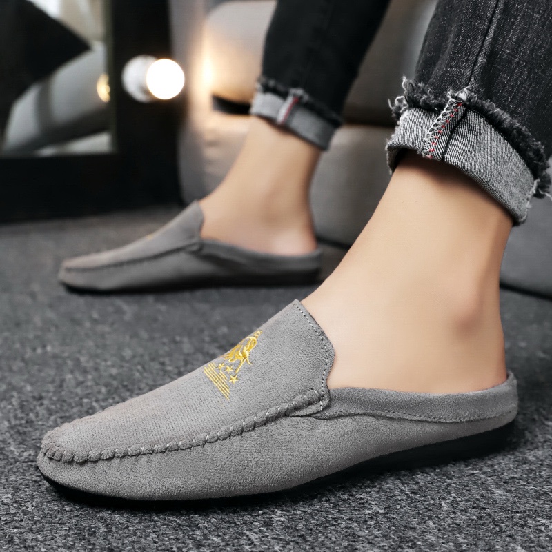 Giày lười da lộn mẫu mới đơn giản thời trang cho nam