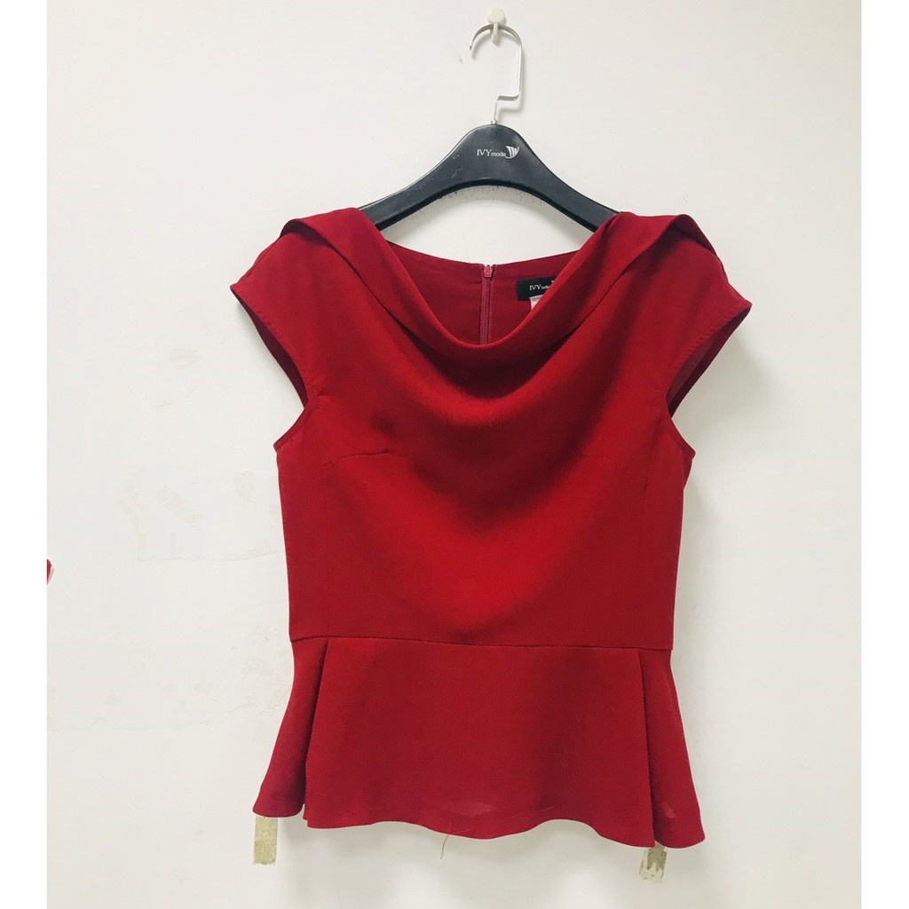 Áo sơ mi peplum cổ đổ nữ thiết kế IVY moda MS 16M5651