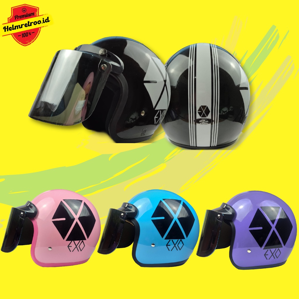 Helm BOGO RETRO Dành Cho Người Lớn Họa Tiết EXO KPOP