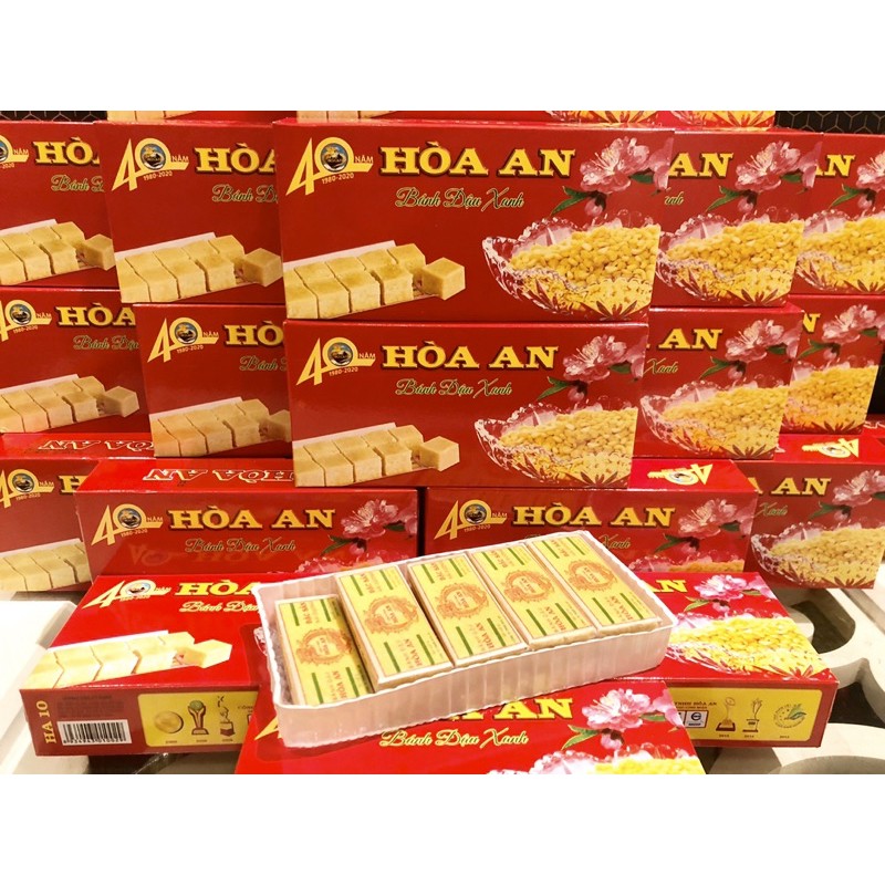 Bánh Đậu Xanh Hoà An - Combo 10 hộp bánh đậu xanh Hoà An 200g