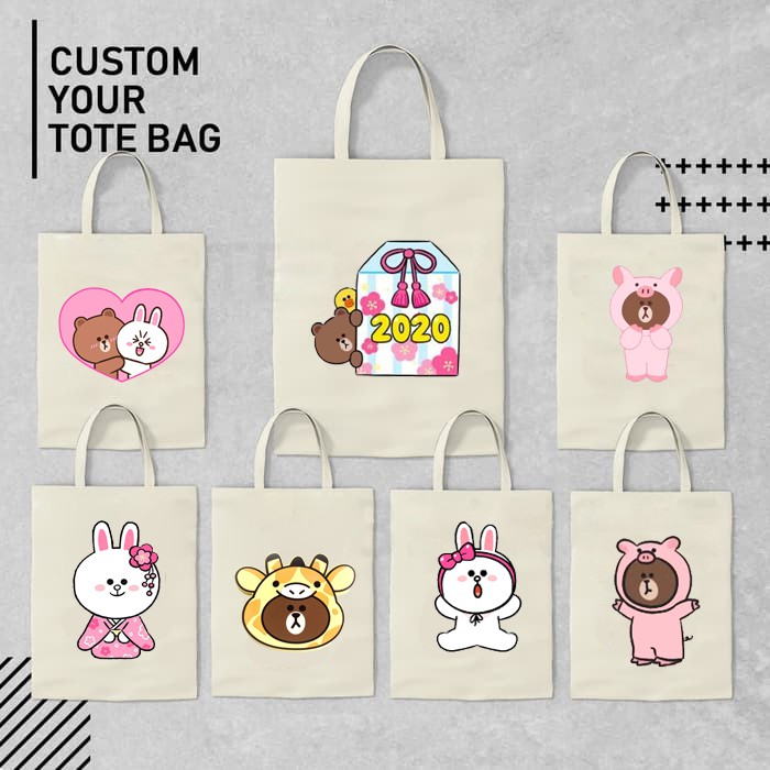 túi tote gấu brown thỏ cony TT5