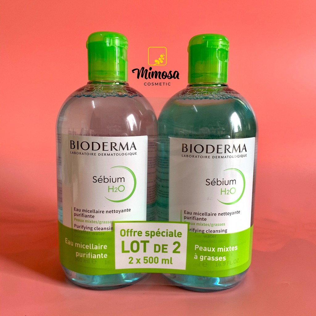Nước Tẩy Trang Bioderma Sébium Créaline H2O 500ml chính hãng Pháp xanh hồng bản mới nhất | BigBuy360 - bigbuy360.vn