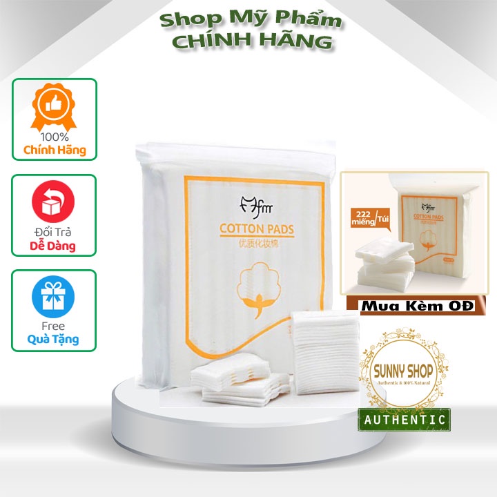 Bông tẩy trang 3 lớp - bông tẩy trang 222 miếng cotton pads mofa meiren