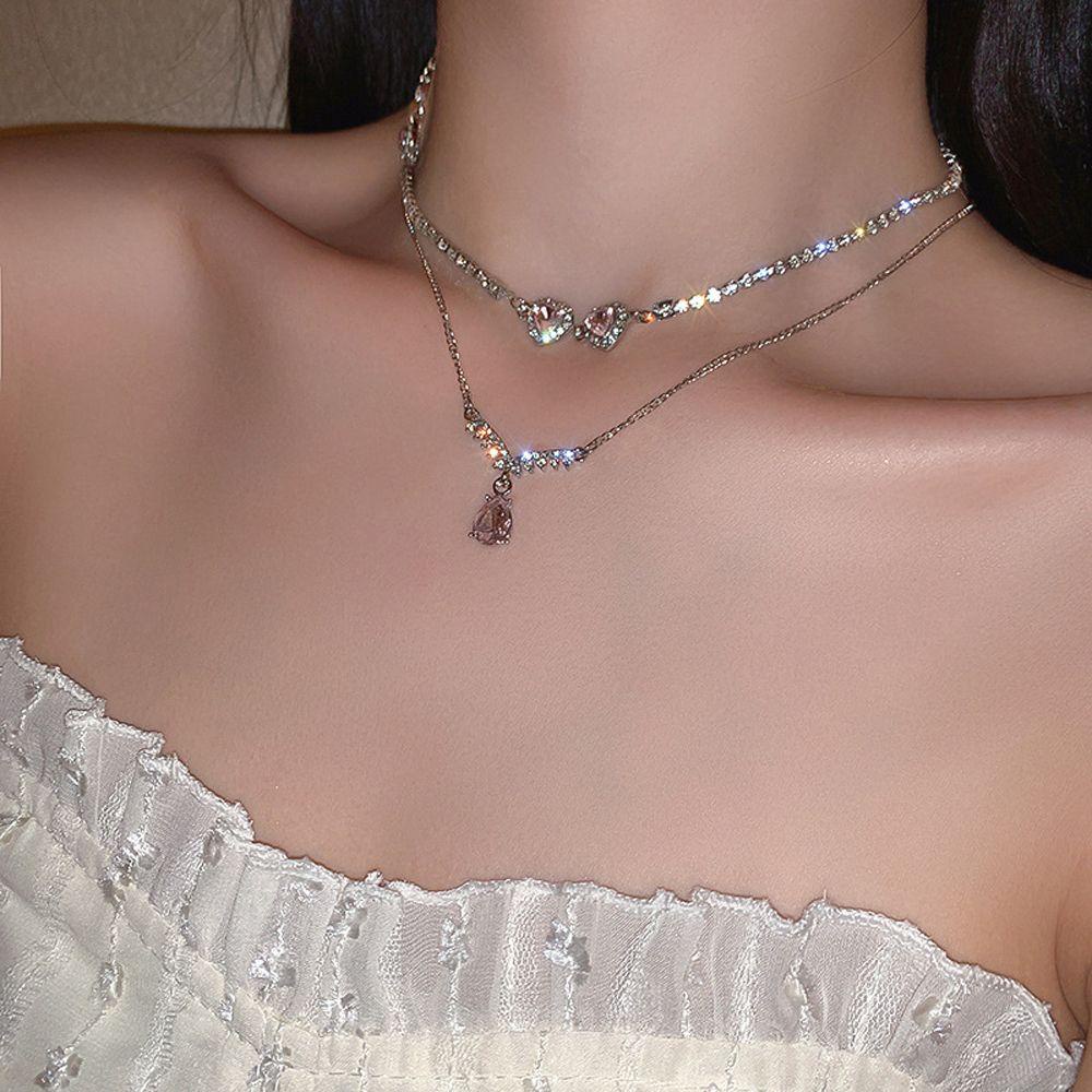 Vòng Cổ Choker Mặt Hình Giọt Nước / Trái Tim Thời Trang Cổ Điển Thanh Lịch Dành Cho Bạn Nữ VANES1