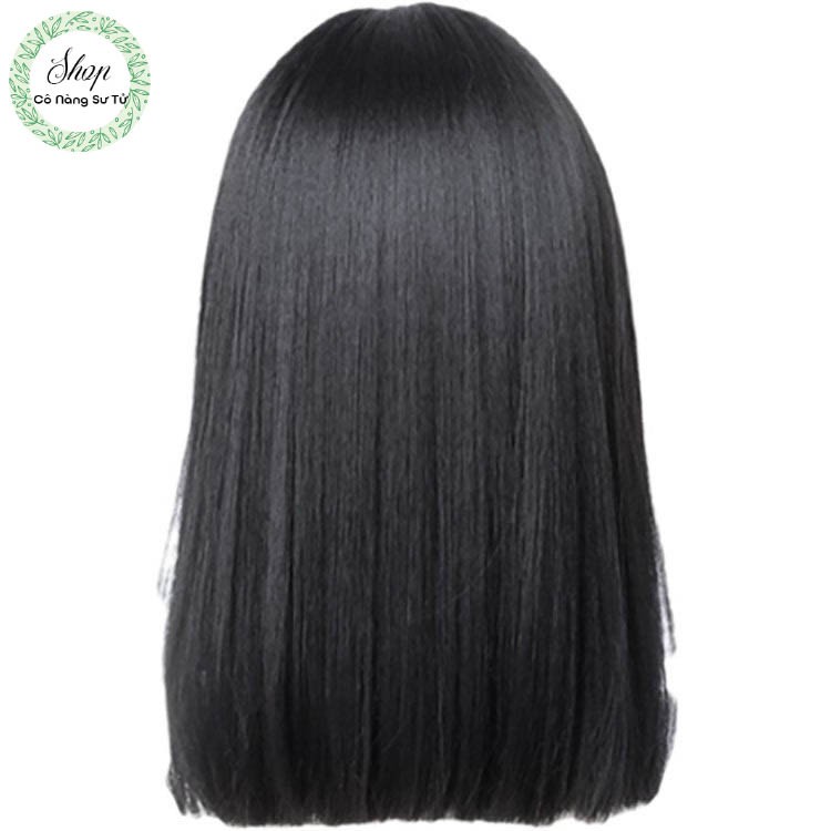 Tóc giả nữ nguyên đầu ngắn cụp ngang vai, mái phồng tự nhiên giữ nếp lâu - Cô nàng sư tử