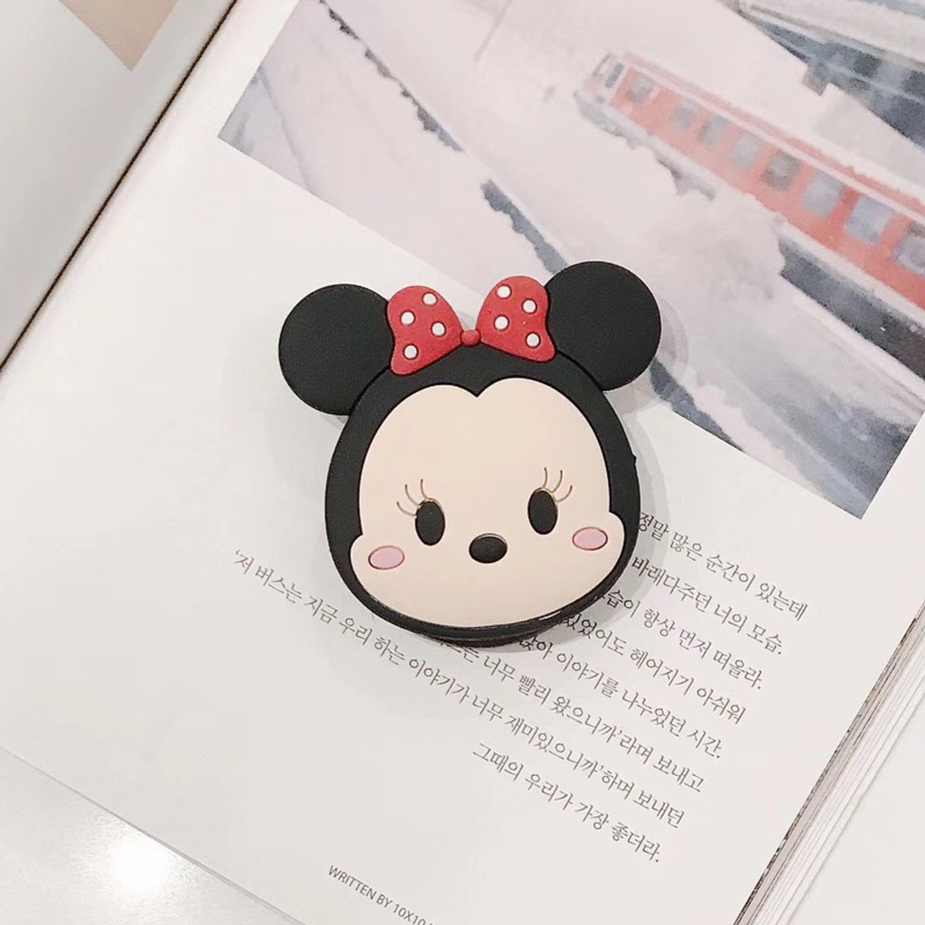 Giá Đỡ Điện Thoại Silicon Có Thể Gấp Lại Hình Đầu Nấm/Maruko/Mickey/Minnie Thông Dụng