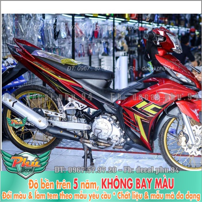 Tem rời Exciter 135 Lc đỏ đen vàng (B) -1