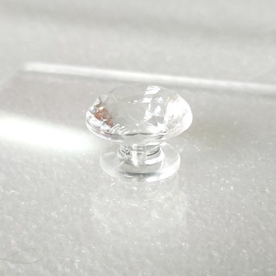 Set 2 tay nắm cửa mini nhựa mica trong suốt 13x15mm làm mô hình nhà, hộp trang trí, cửa chuồng hamster - Luân Air Models