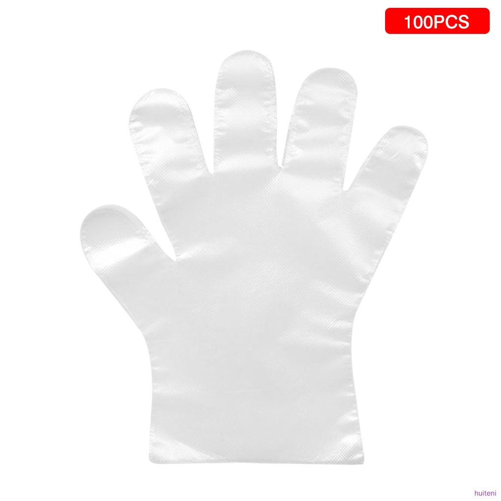 Set 100 Găng Tay Vệ Sinh Bằng Pe Trong Suốt Chống Trượt Dùng Một Lần Cho Trẻ Em