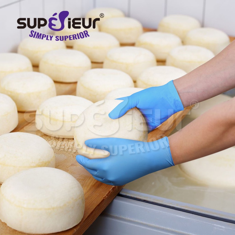 Găng Tay Y Tế Nitrile Superieur Không Bột Màu Xanh -Găng Tay NBR Cao Cấp - Y Tế/Nha Khoa/Thí Nghiệm