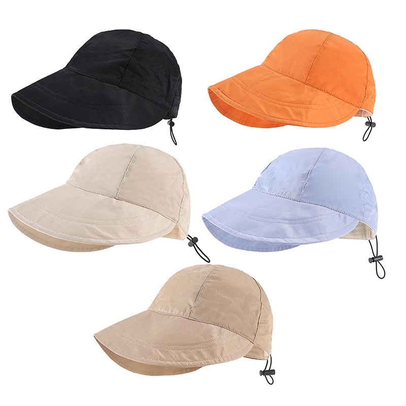 Mũ bucket, nón tai bèo chống nắng vải mỏng có dây rút thoáng mát