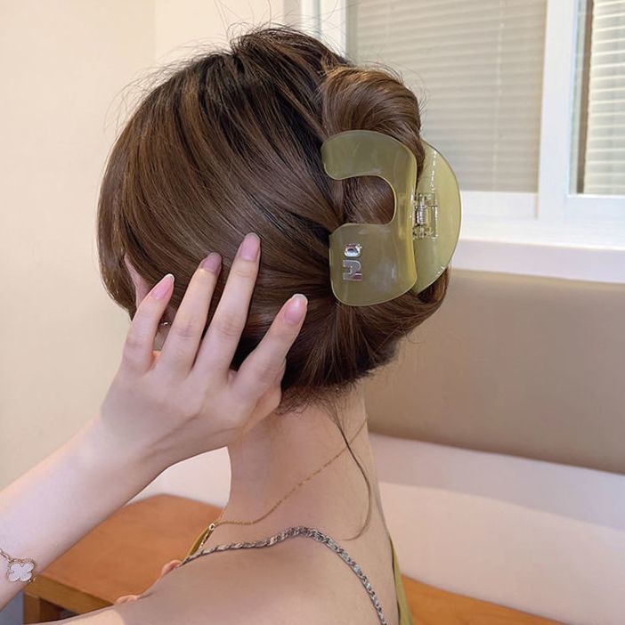 Kẹp Tóc Màu Sắc Cà Phê / Xanh Lá Phong Cách Hàn Quốc Xinh Xắn