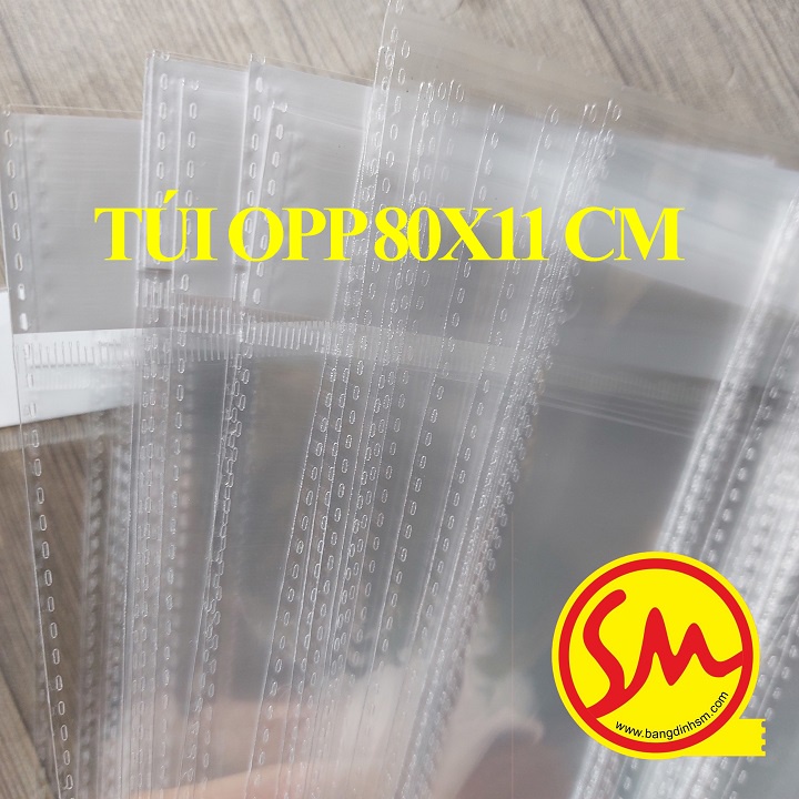 TÚI NILON DÁN MIỆNG trong suốt TÚI OPP GIÁ RẺ dài 80x11cm dùng để ĐÓNG GÓI HÀNG HÓA một cách DỄ DÀNG