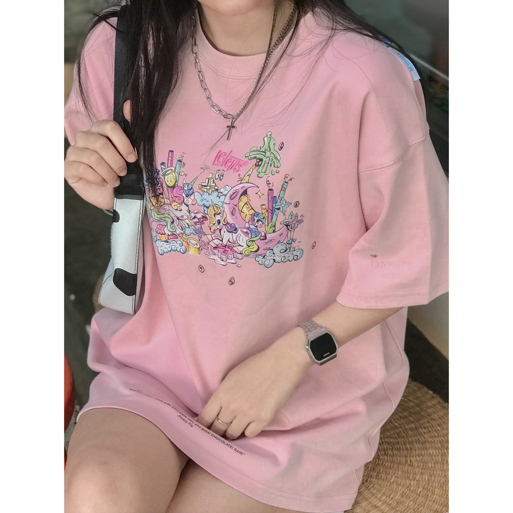 [Mã SKAMPUSHA8 giảm 8% đơn 300K] Áo thun LEVENTS Unicorn / Pink | BigBuy360 - bigbuy360.vn