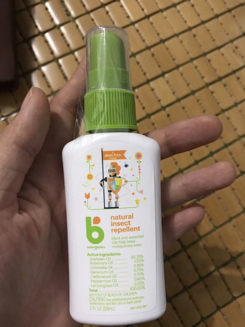 Tinh dầu xịt chống muỗi Babyganic 59ml - Mỹ