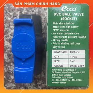 Bộ 2 van nước Ecco phi 21 & 27 nhập khẩu từ Thái Lan