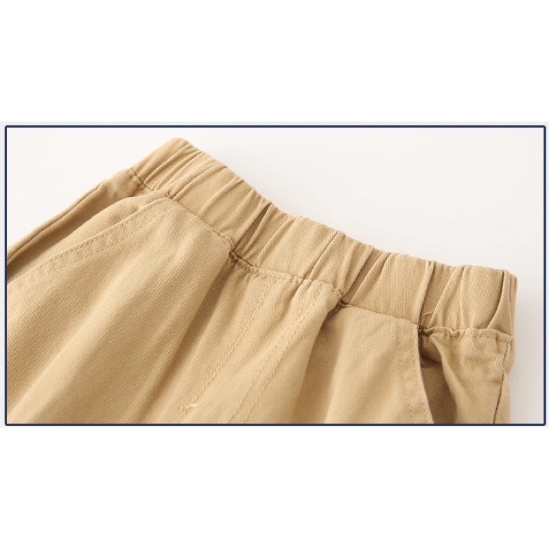 Quần kaki bé trai WAPYPY quần dài túi hộp cho bé chất kaki